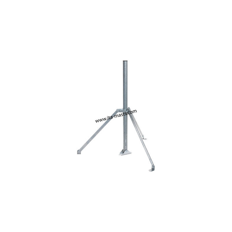 SUP3 60 - SUPPORT DE MÂT DE 60 MM TRÉPIED À FIXER AU SOL