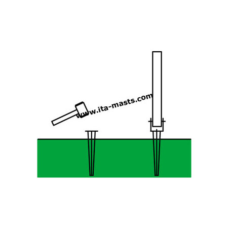 PIED - SUPPORT DE PIED DE MÂT À ENTERRER