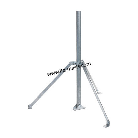 SUP3 45/55 - SUPPORT DE MÂT DE 45 A 55 MM TRÉPIED À FIXER AU SOL