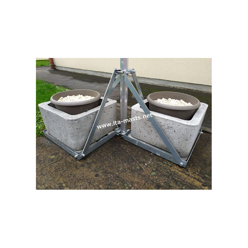SUP4 40/50 - DOUBLE SUPPORT DE MÂT 40 À 50 MM À LESTER