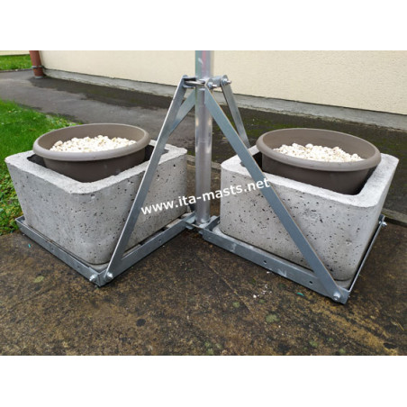 SUP4 40/50 - DOUBLE SUPPORT DE MÂT 40 À 50 MM À LESTER