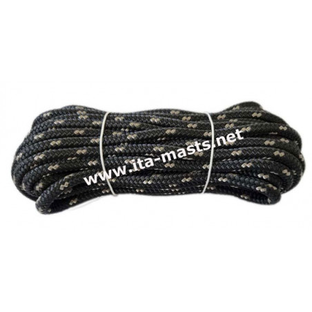 25Q6 - Corde de haubanage 6 mm x 25 m TRÈS GRANDE RÉSISTANCE
